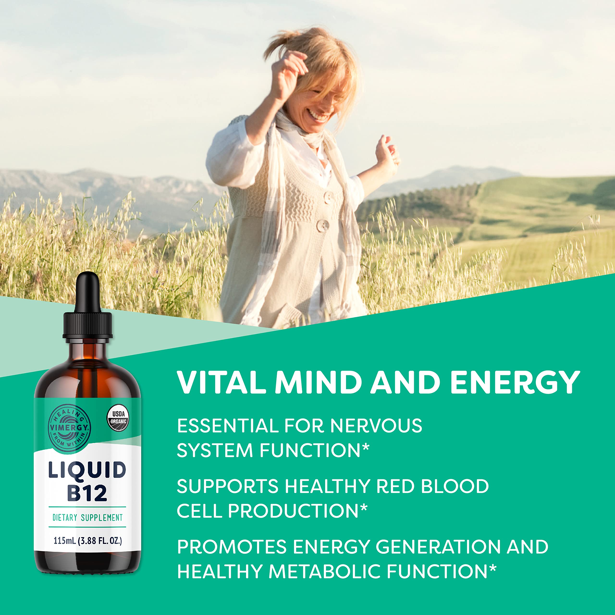 Foto 3 pulgar | Suplemento de Vitamina B12 Líquida Vimergy 2500 mcg - Venta Internacional