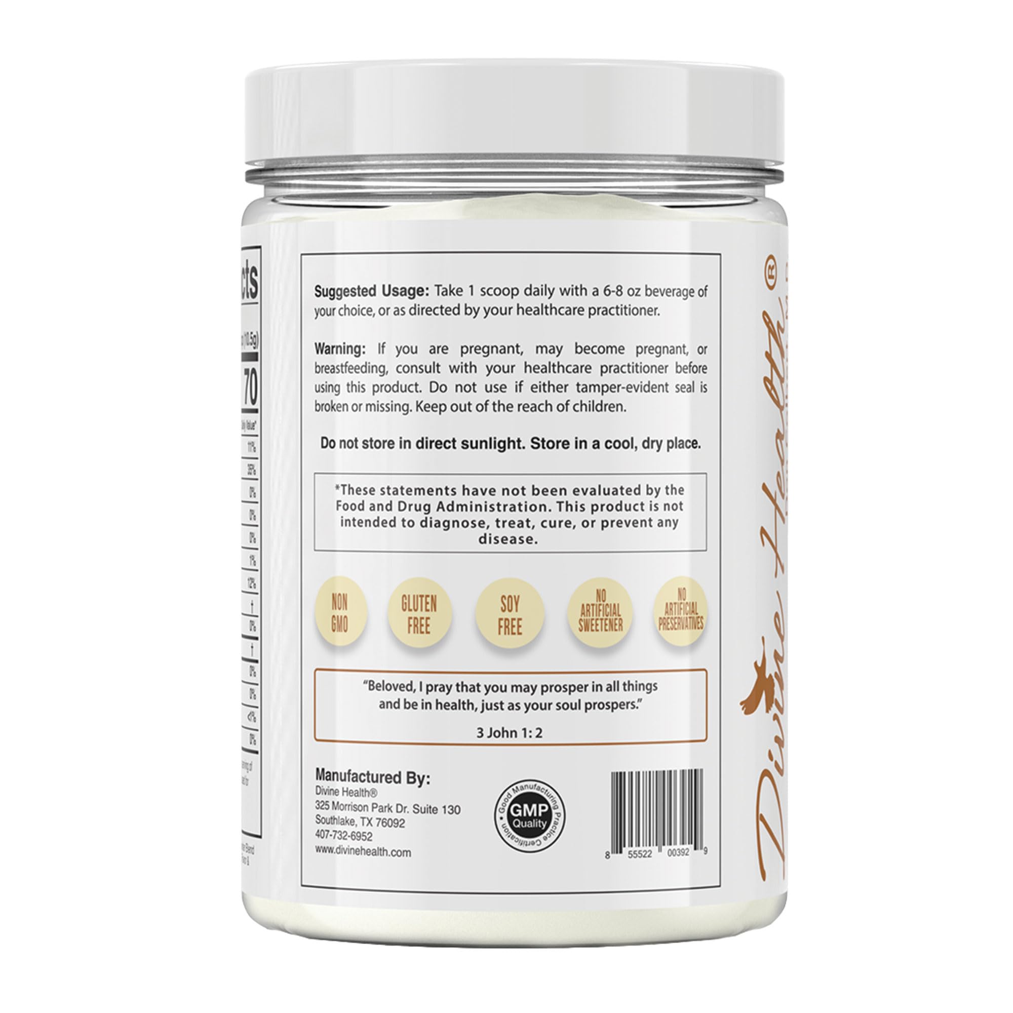 Foto 2 | Aceite Mct En Polvo Divine Health, Vainilla Francesa, 315 G, 30 Días - Venta Internacional.