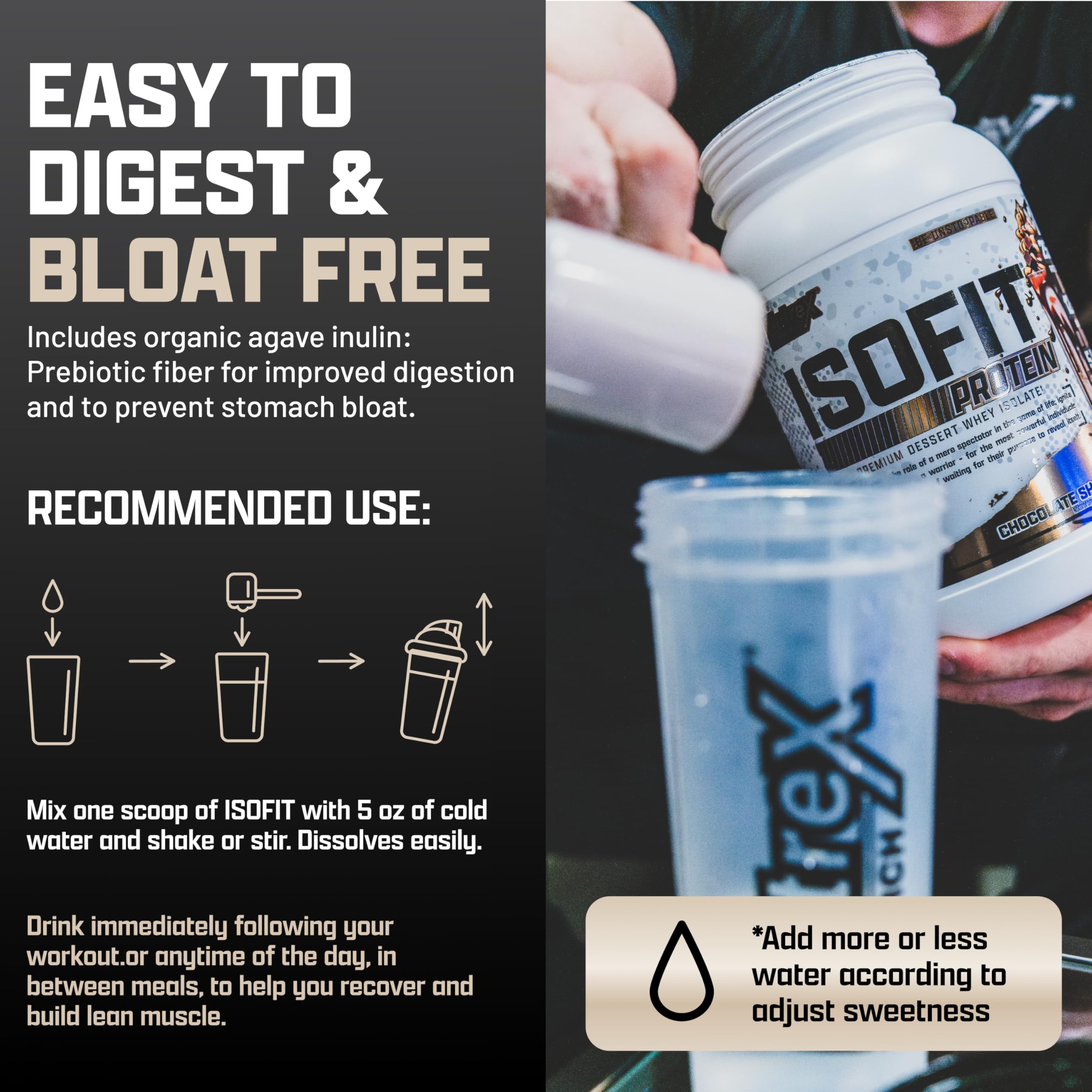 Foto 6 pulgar | Proteína En Polvo Nutrex Research Isofit 100% Whey Isolate - Venta Internacional.