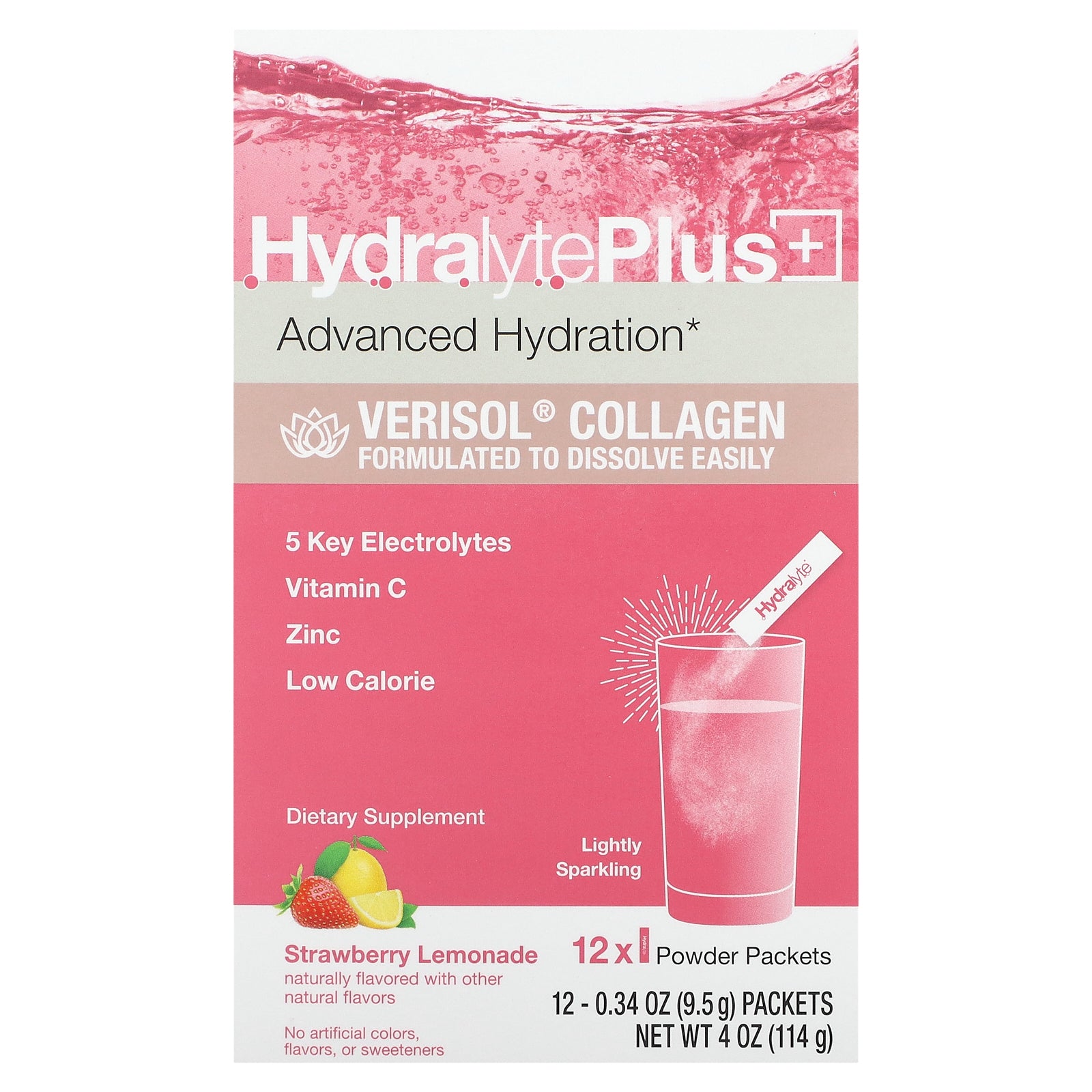 Foto 2 pulgar | Polvo Hidratante Hydralyte Advanced Con Colágeno Verisol 12x9,5 G - Venta Internacional.