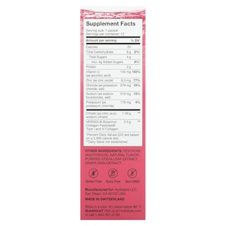 Foto 2 | Polvo Hidratante Hydralyte Advanced Con Colágeno Verisol 12x9,5 G - Venta Internacional.