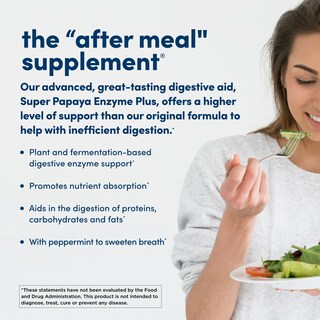 Foto 3 | Suplemento American Health Super Papaya Enzyme Plus 180 Tabletas - Venta Internacional.
