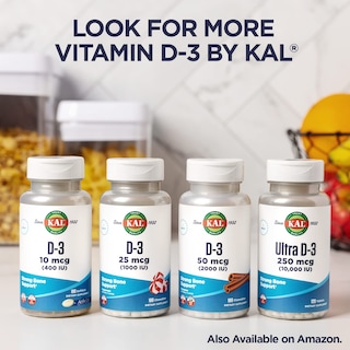 Foto 6 | Vitamina D3 Kal 5000 UI 125 mcg 60 Tabletas- Venta Internacional