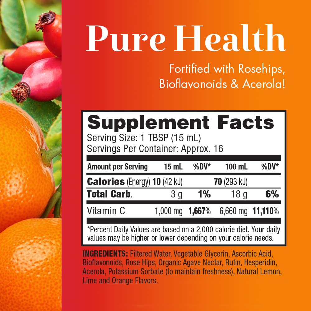 Foto 3 pulgar | Suplemento Dynamic Health Liquid Vitamina C 1000 Mg 240 Ml - Venta Internacional.