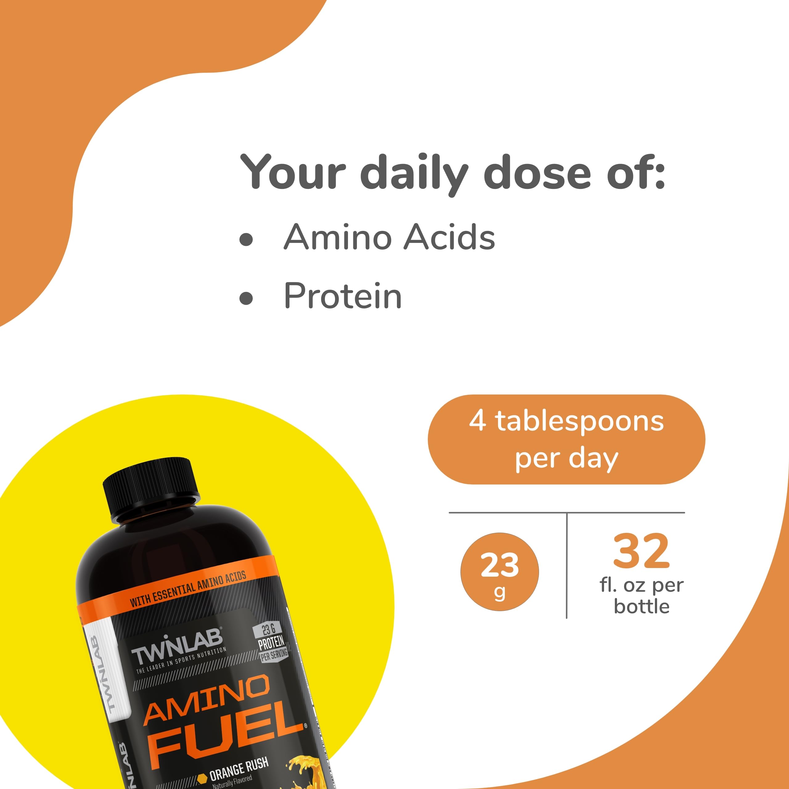 Foto 4 pulgar | Suplemento Alimenticio Twinlab Amino Fuel 946 Ml, Naranja - Venta Internacional