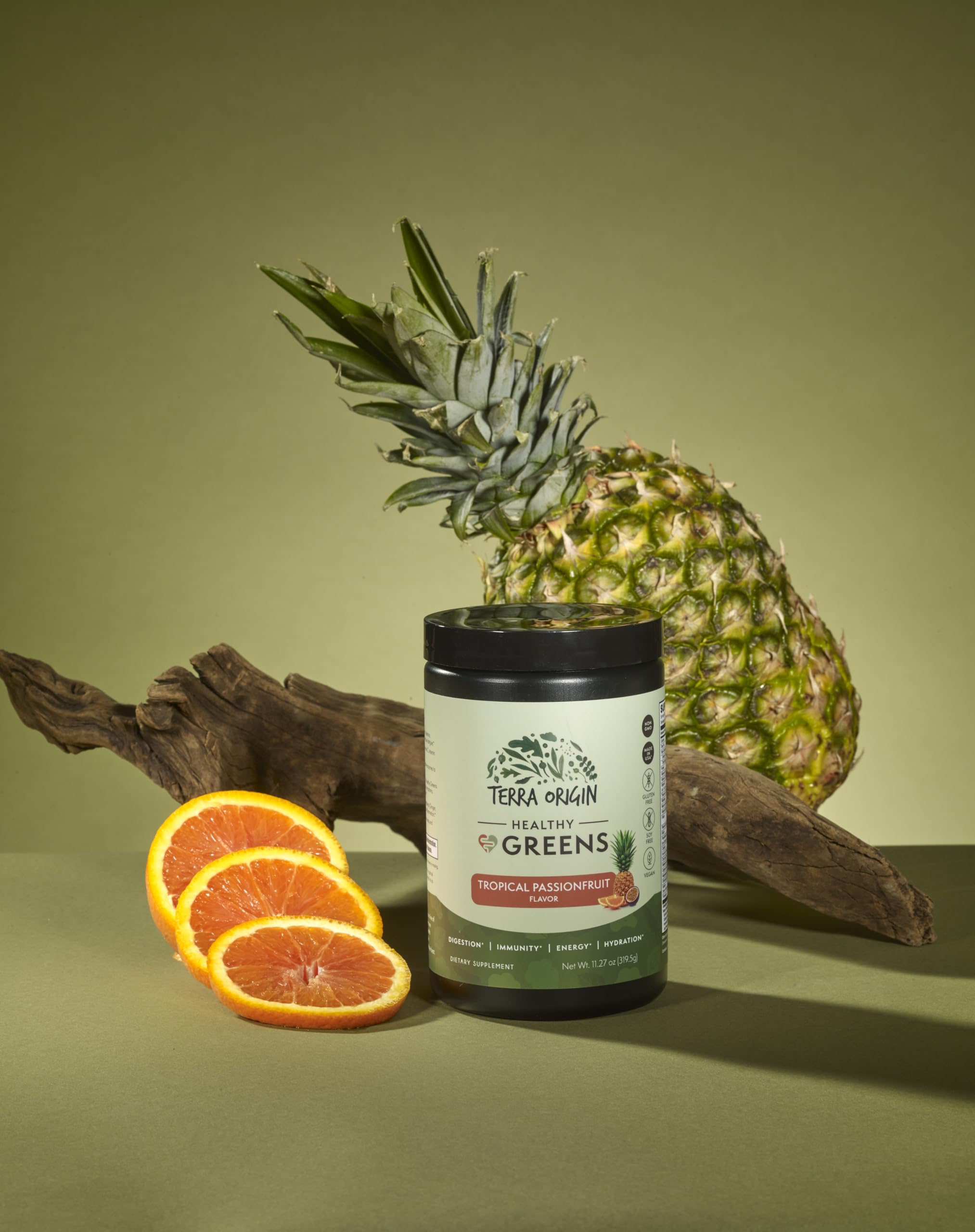 Foto 7 pulgar | Suplemento Terra Origin Healthy Greens Powder Tropical 30 Porciones - Venta Internacional.