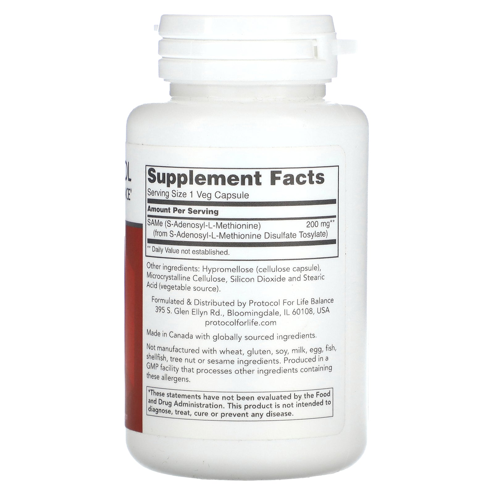 Foto 3 pulgar | Suplemento Protocol Life Balance Same 200 Mg 60 Cápsulas - Venta Internacional