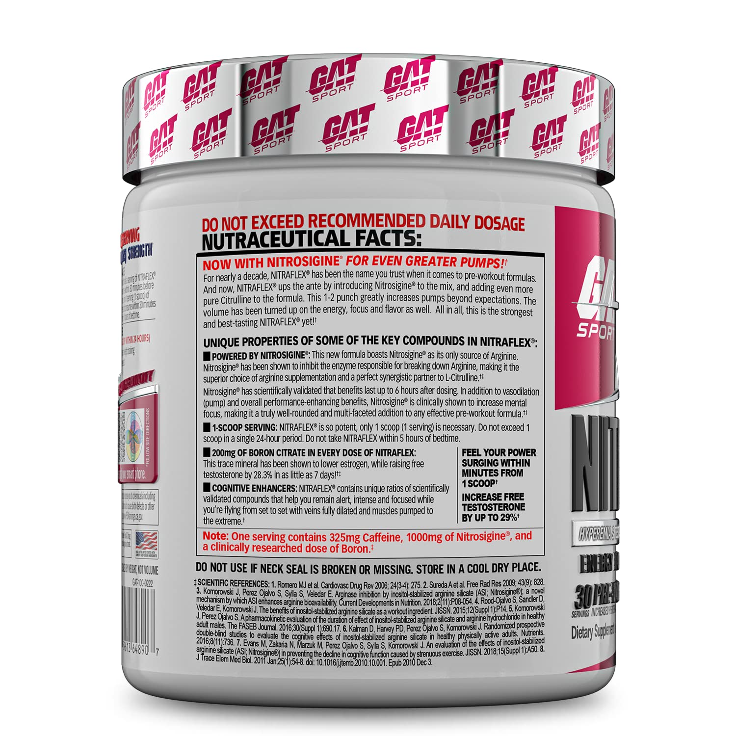 Foto 3 pulgar | Polvo Preentrenamiento Gat Sport Nitraflex Advanced 30 Porciones - Venta Internacional.