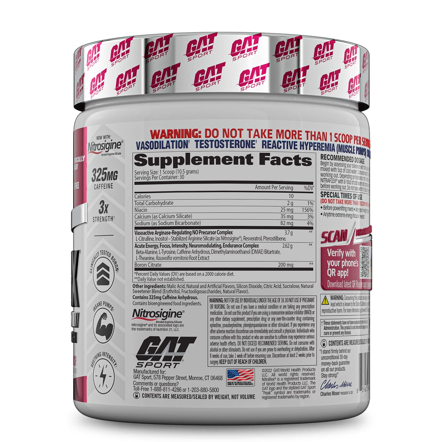 Foto 4 pulgar | Polvo Preentrenamiento Gat Sport Nitraflex Advanced 30 Porciones - Venta Internacional.