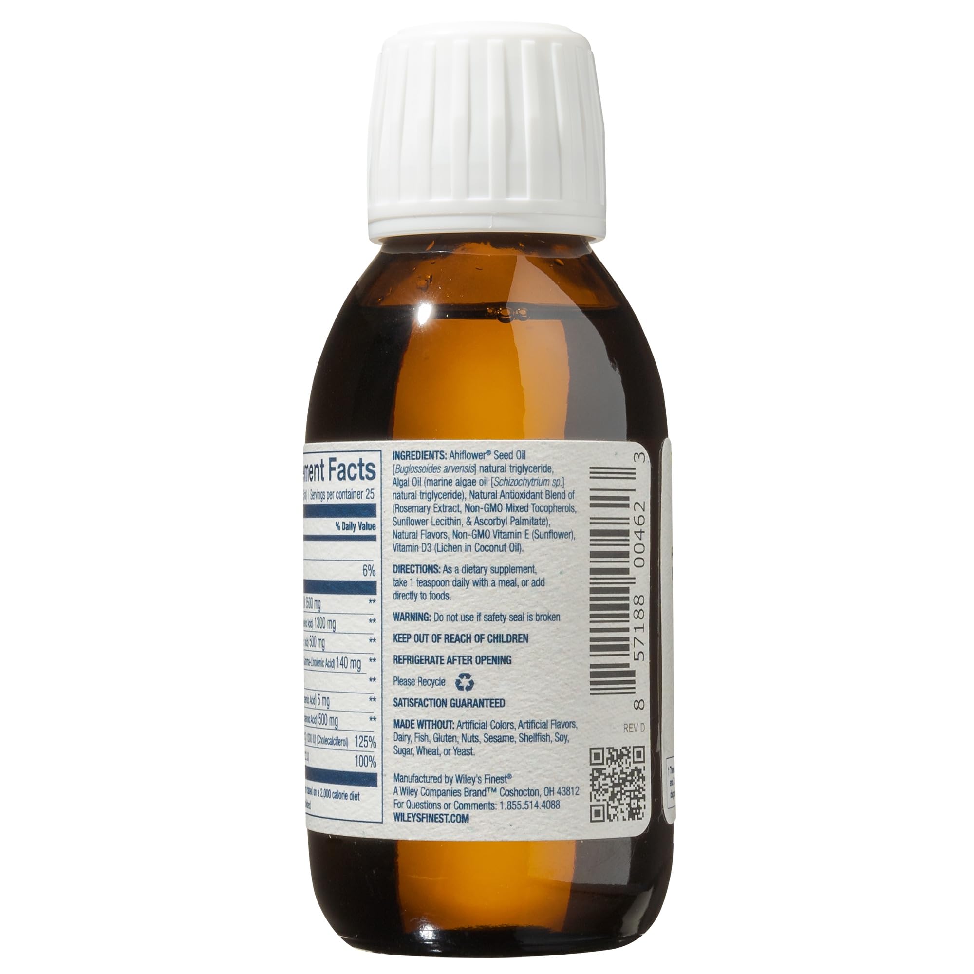 Foto 5 | Suplemento Wiley's Finest Catchfree Omega Vegan 125 Ml - Venta Internacional.