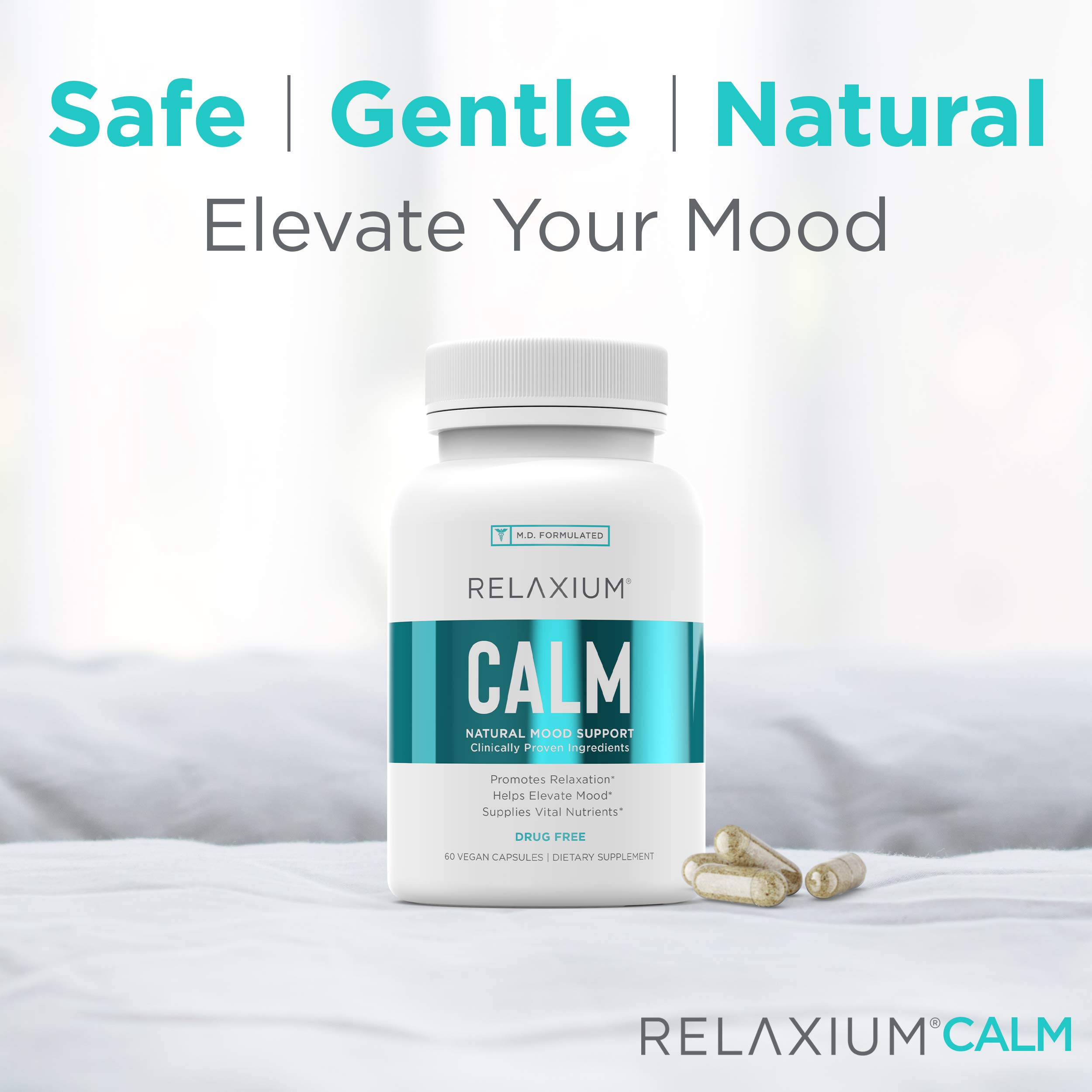 Foto 6 pulgar | Suplemento Relaxium Calm Stress & Mood Support 60 Cápsulas - Venta Internacional