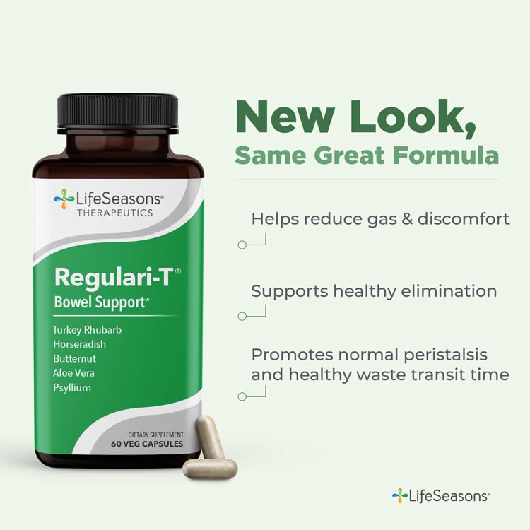 Foto 3 pulgar | Suplemento Lifeseasons Regulari-t Bowel Support 60 Cápsulas - Venta Internacional.