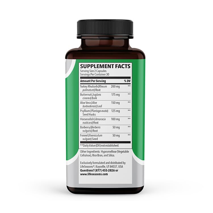 Foto 5 | Suplemento Lifeseasons Regulari-t Bowel Support 60 Cápsulas - Venta Internacional.