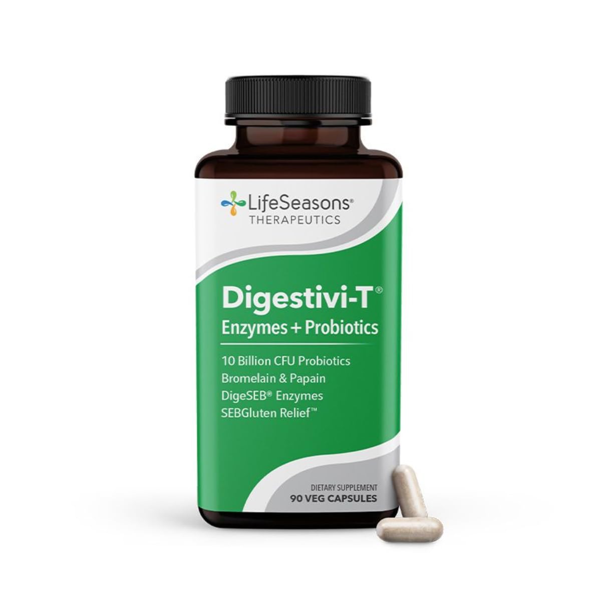 Foto 1 | Suplemento Lifeseasons Digestivi-t Para Enzimas Digestivas, 90 Cápsulas - Venta Internacional.