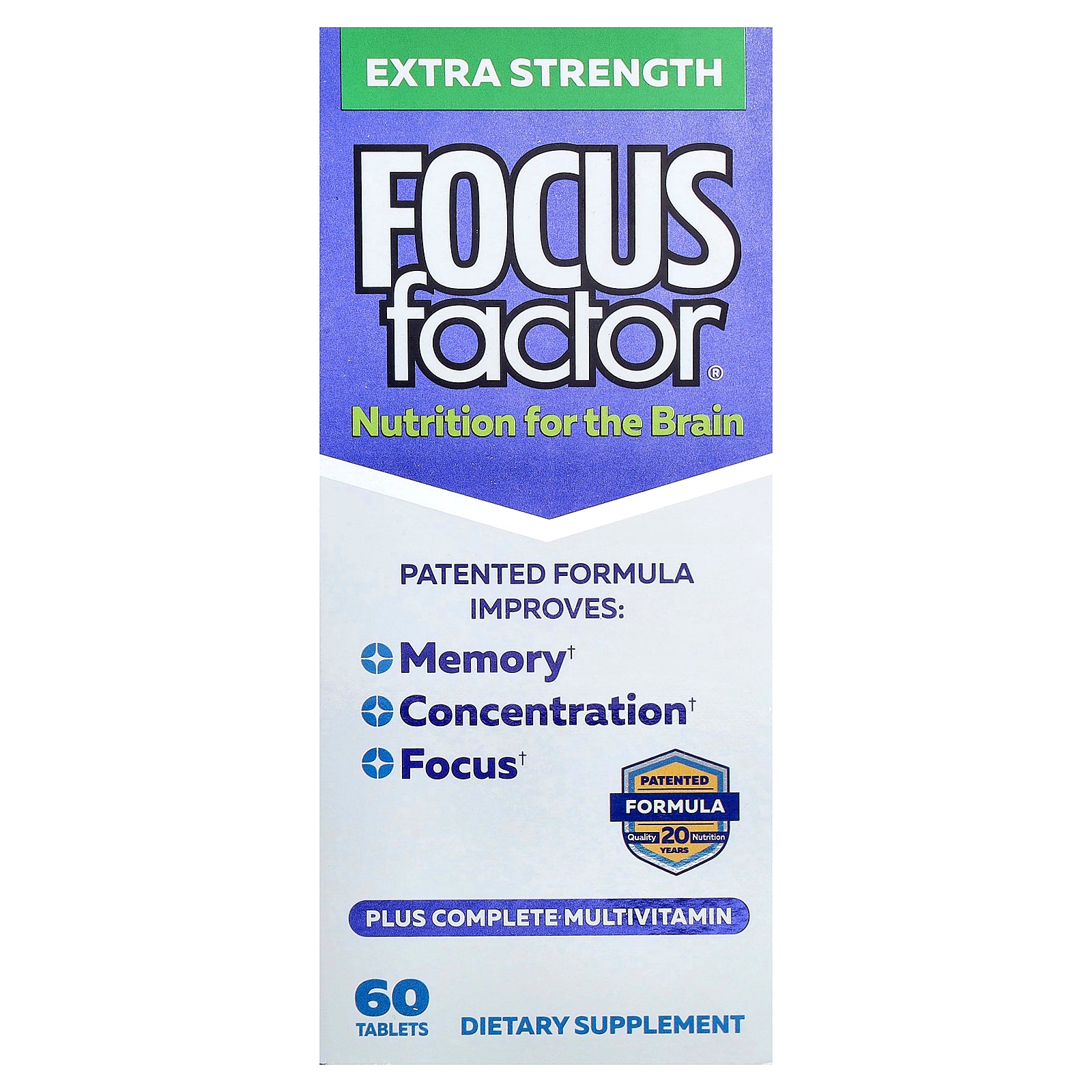 Foto 2 pulgar | Suplemento Focus Factor Extra Strength 60 Comprimidos - Venta Internacional.
