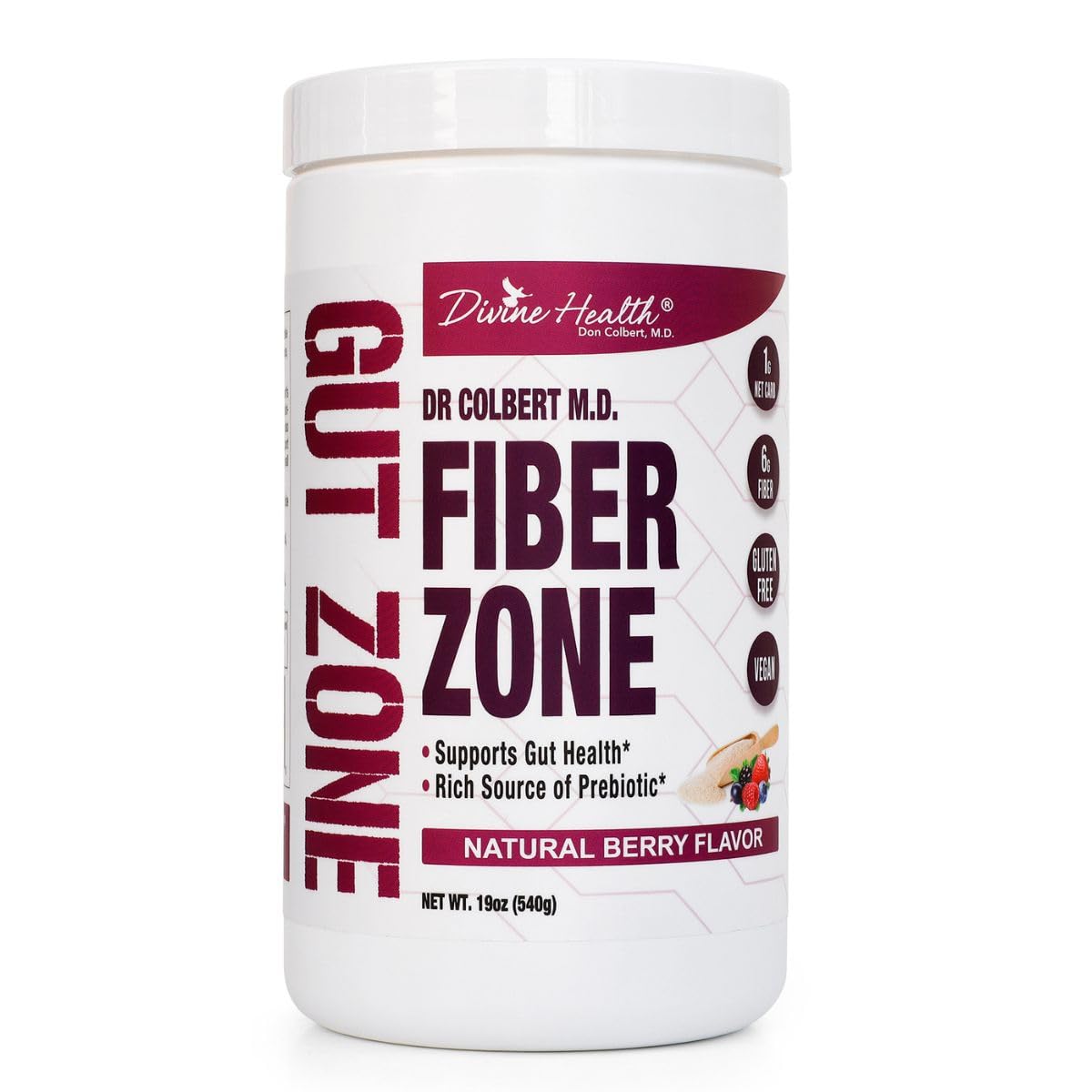 Foto 2 pulgar | Suplemento Divine Health Dr. Colbert Md Fiber Zone En Polvo - Venta Internacional.