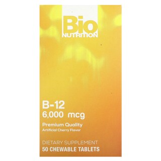 Foto 1 | Suplemento Bio Nutrition De Vitamina B-12, 6000 Mcg, 50 Comprimidos - Venta Internacional.