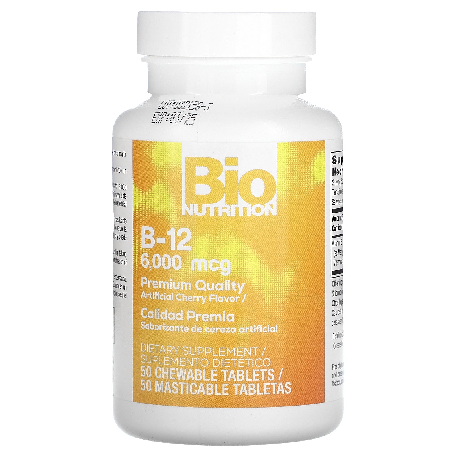 Foto 4 pulgar | Suplemento Bio Nutrition De Vitamina B-12, 6000 Mcg, 50 Comprimidos - Venta Internacional.