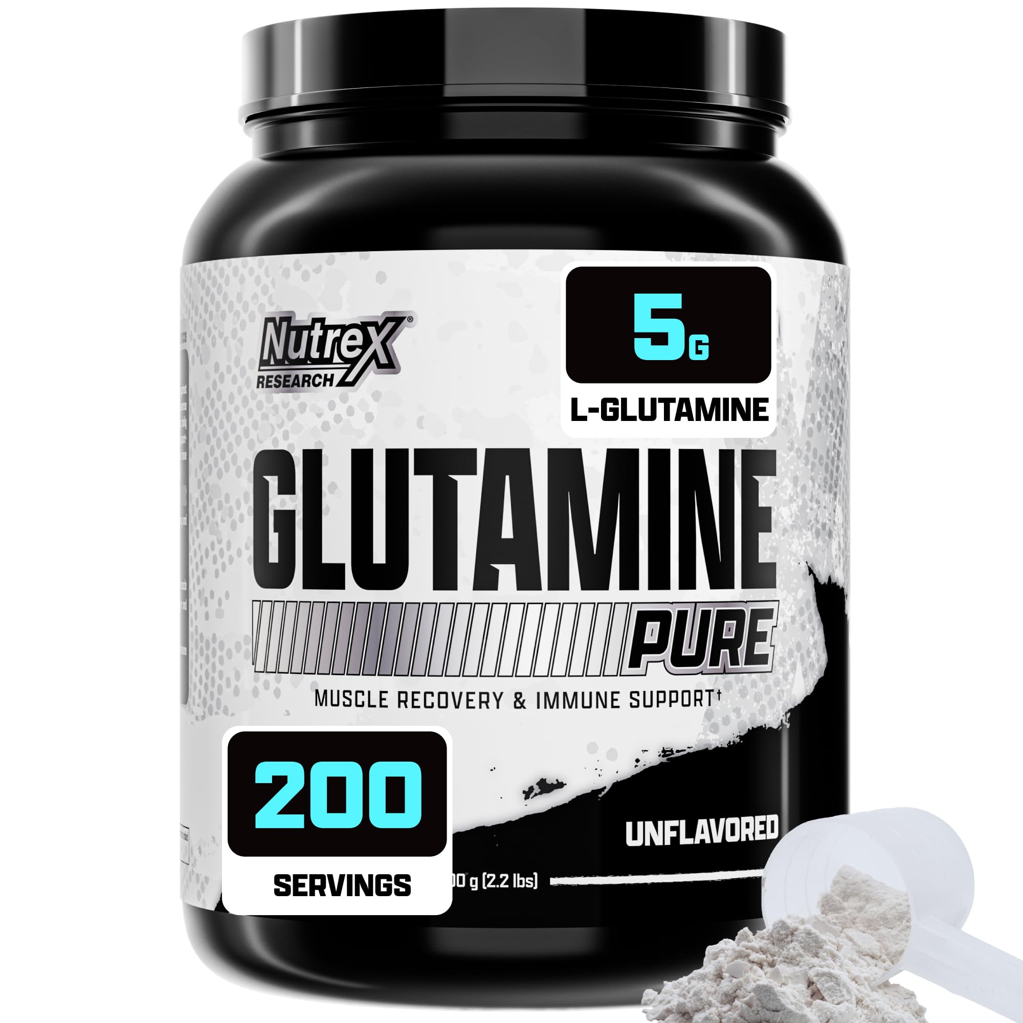 Foto 2 pulgar | L-glutamina En Polvo Nutrex Research 200 Porciones Sin Sabor - Venta Internacional.
