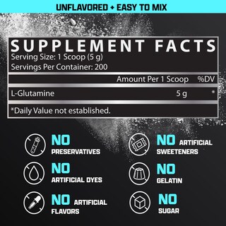 Foto 6 | L-glutamina En Polvo Nutrex Research 200 Porciones Sin Sabor - Venta Internacional.