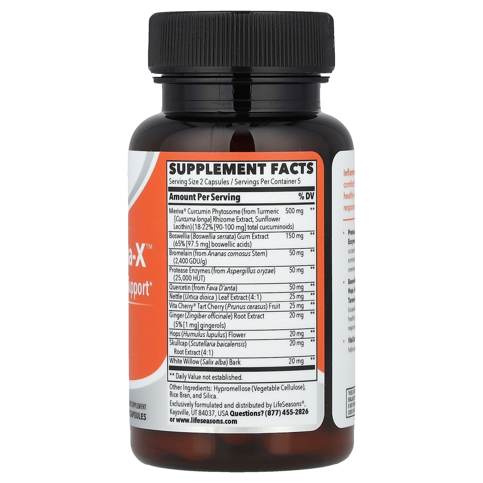 Foto 3 pulgar | Suplemento Lifeseasons Inflamma-x, 10 Cápsulas Vegetarianas - Venta Internacional.