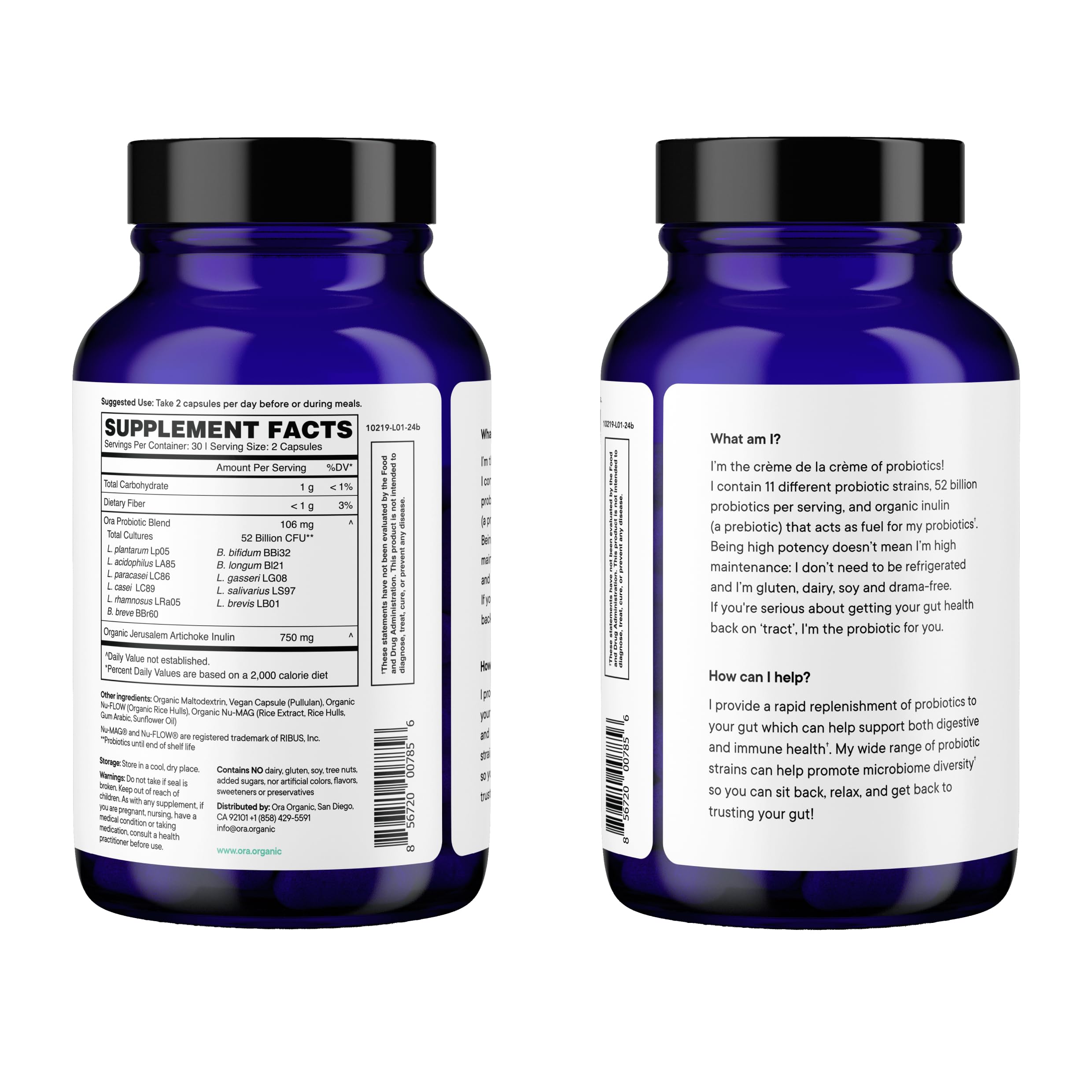 Foto 8 pulgar | Probiotics Ora Organic Trust Your Gut 52 Mil Millones De Cfu 60 Cápsulas - Venta Internacional.