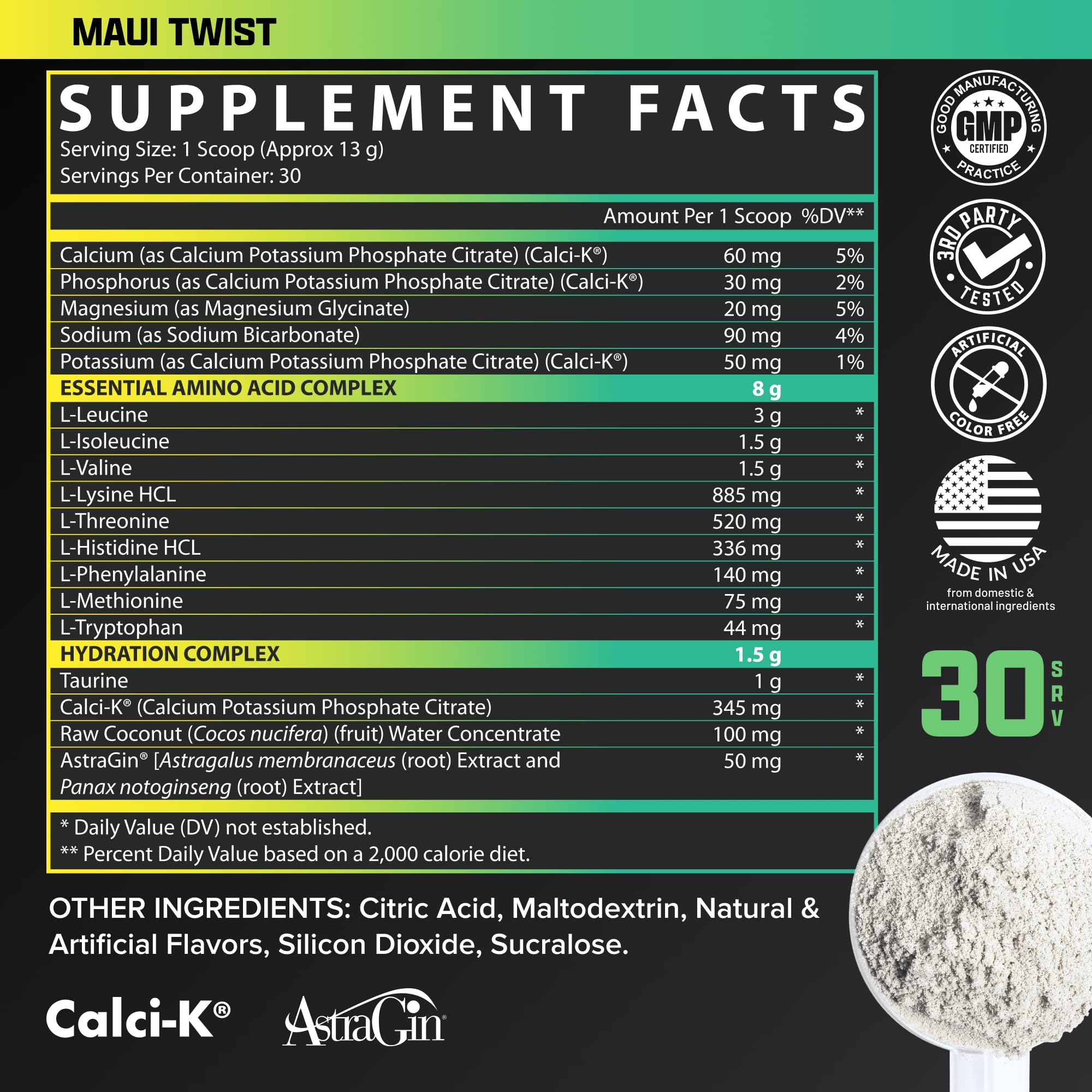 Foto 8 pulgar | Suplemento Nutrex Research Eaa Hydration, 30 Porciones, Maui Twist - Venta Internacional.