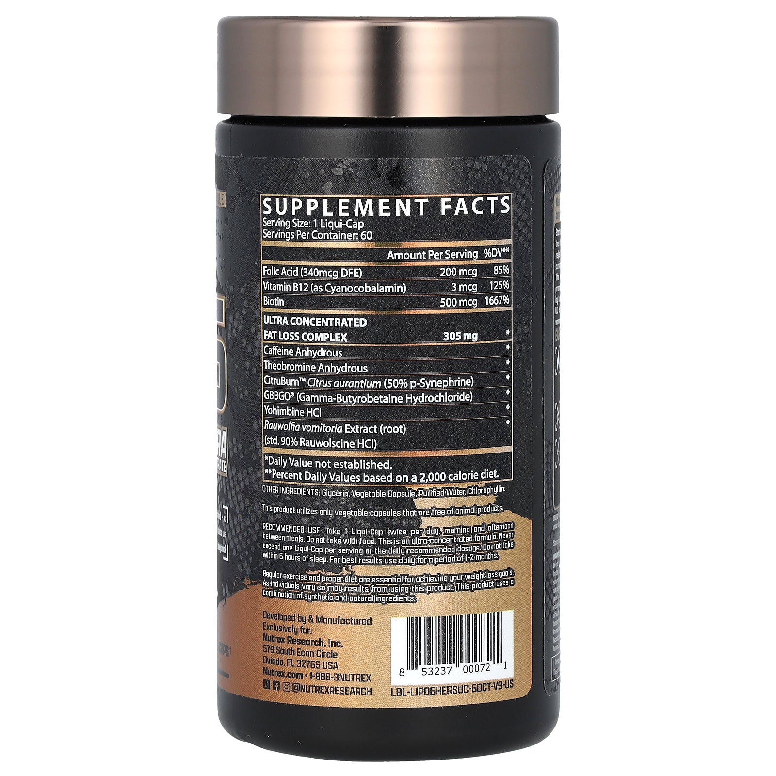 Foto 3 pulgar | Suplemento Nutrex Research Lipo 6 Hers Ultra Concentrate 60 Cápsulas - Venta Internacional.