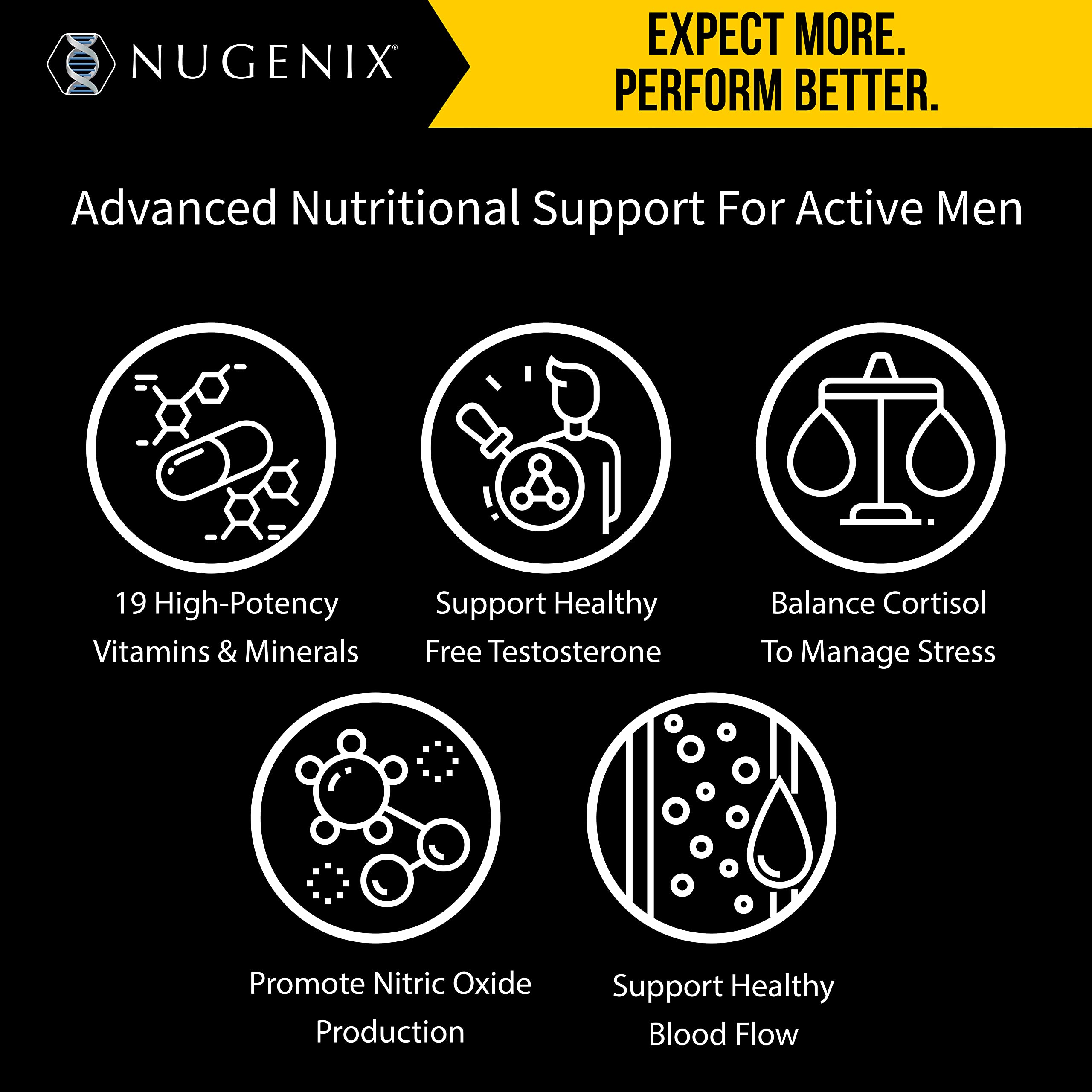 Foto 3 pulgar | Multivitamínico Nugenix, Testosterona Diaria Para Hombres, 19 Vitaminas - Venta Internacional.