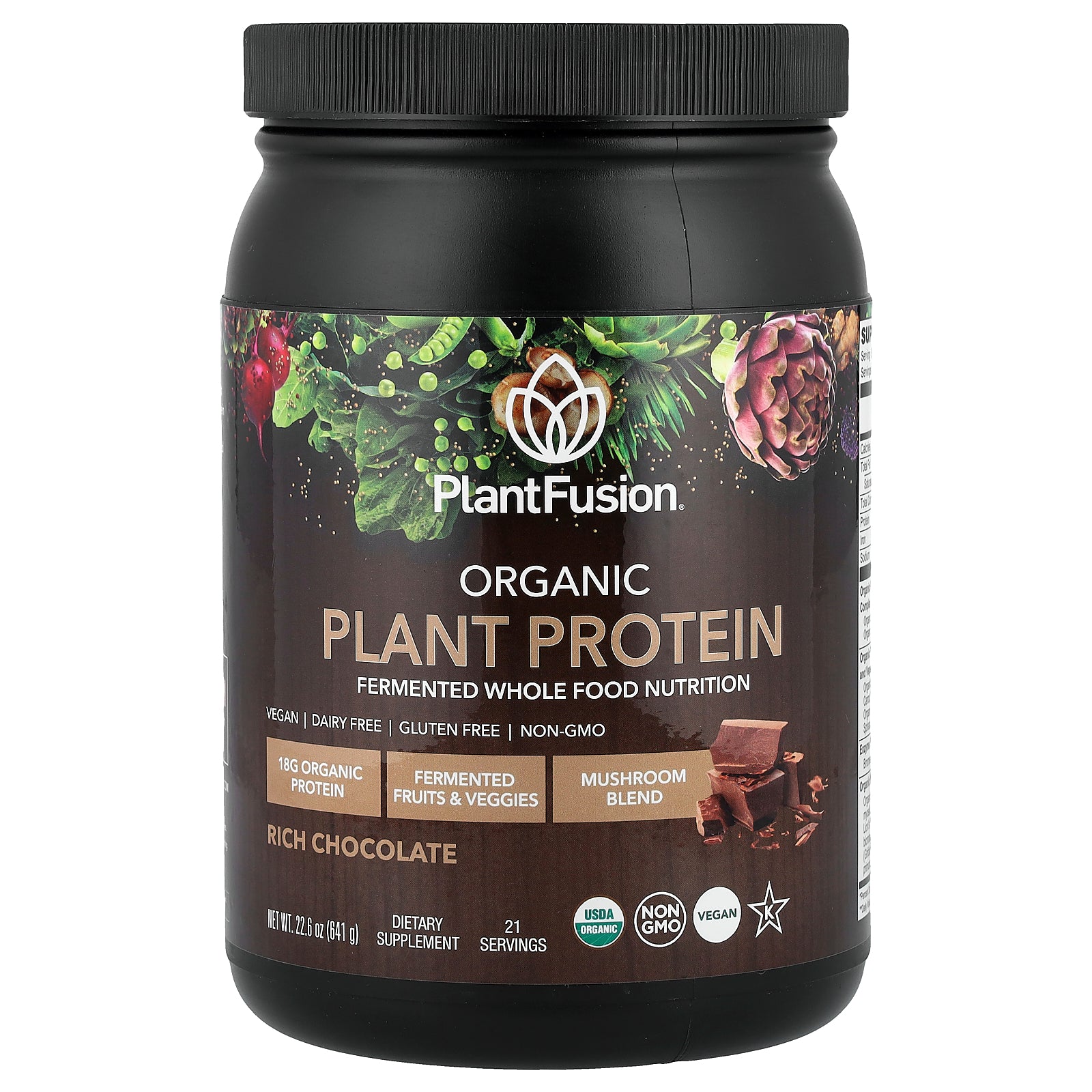 Foto 1 | Chocolate Rico Orgánico Plant Protein Plantfusion 641 G - Venta Internacional.
