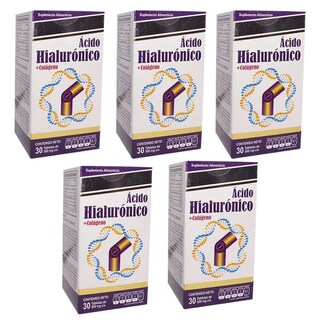 Foto 1 | Acido Hialuronico Colageno 500mg 30 Tabletas Paquete De 5 Frascos