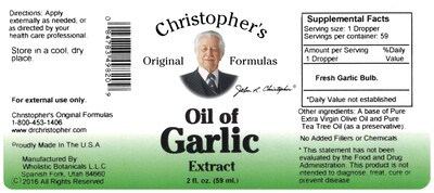 Foto 5 | Suplemento De Aceite De Ajo Christopher's Original Formulas 60 Ml - Venta Internacional.
