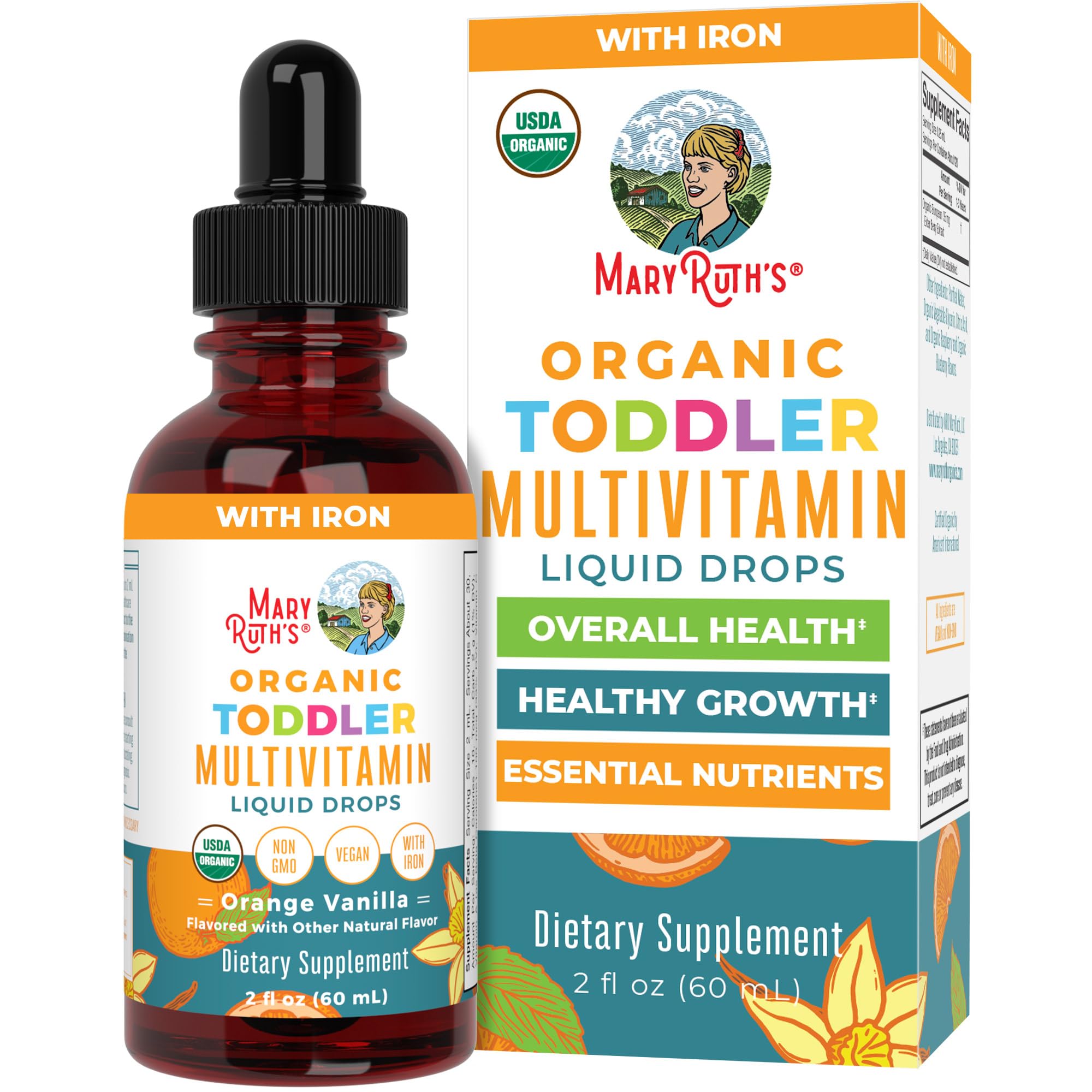 Foto 2 pulgar | Multivitamínico Y Multimineral Con Hierro Para Niños Pequeños Maryruth - Venta Internacional.