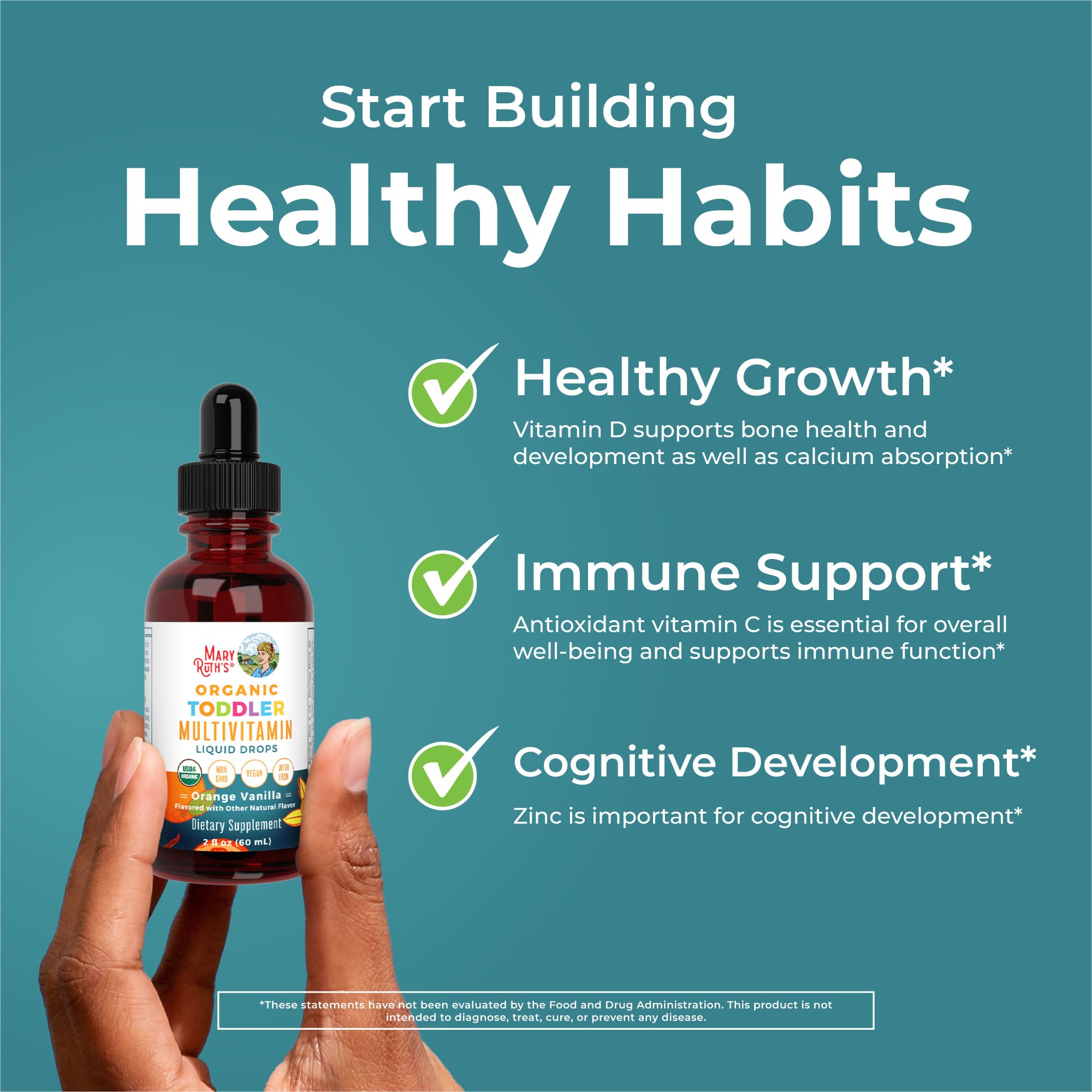 Foto 3 pulgar | Multivitamínico Y Multimineral Con Hierro Para Niños Pequeños Maryruth - Venta Internacional.