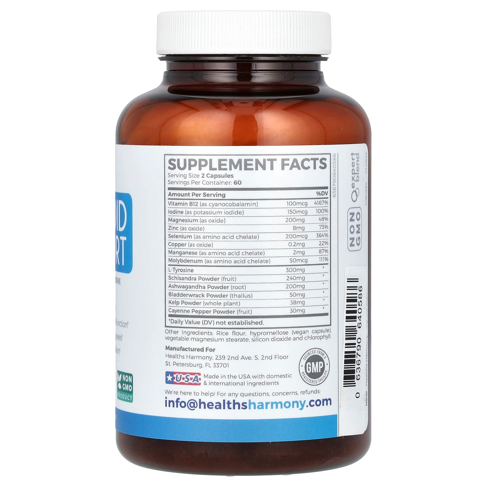 Foto 3 pulgar | Supplement Healths Harmony Thyroid Support 120 Cápsulas - Venta Internacional.