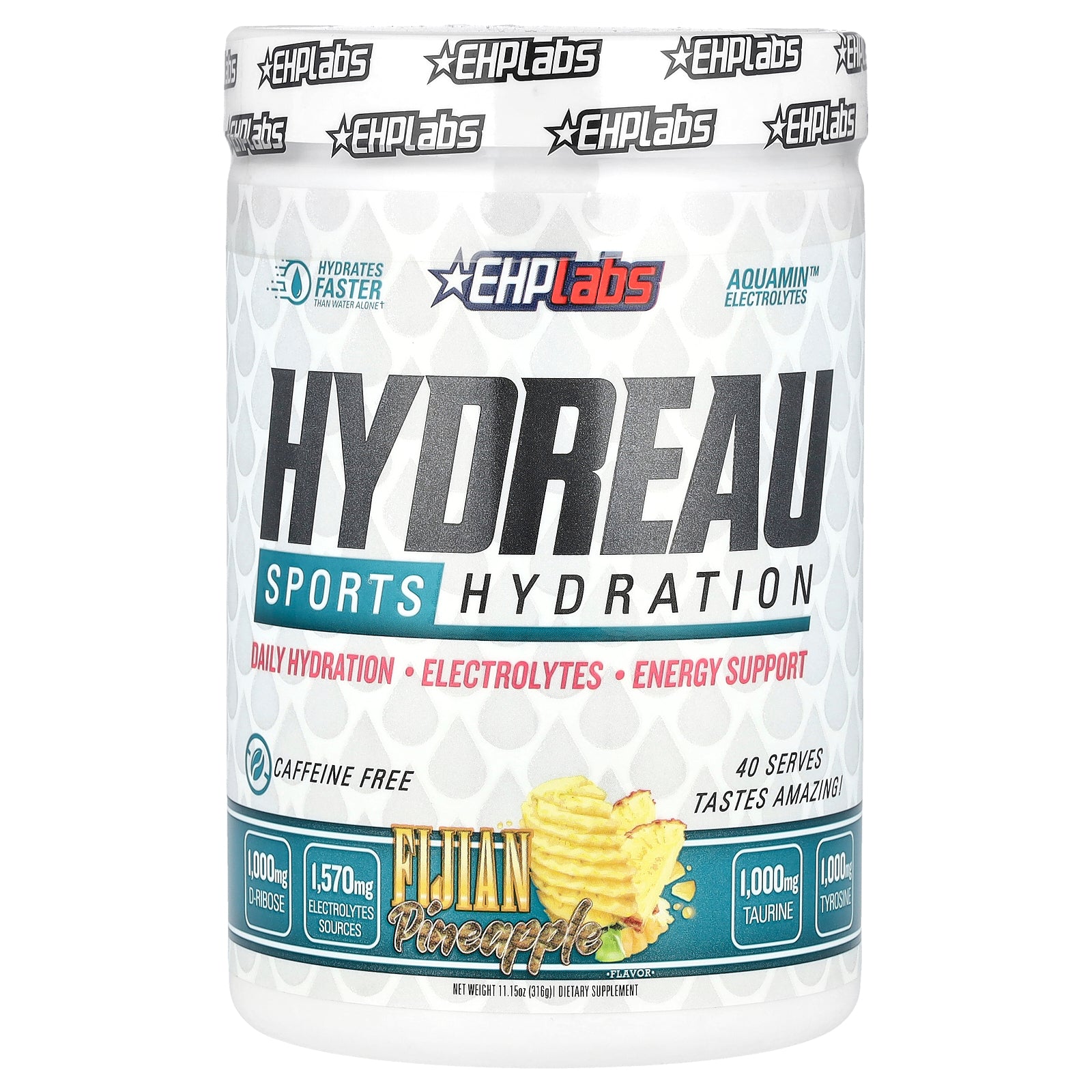 Foto 2 pulgar | Bebida De Hidratación Deportiva Heplabs Hydreau Fijian Pineapple 316g - Venta Internacional.