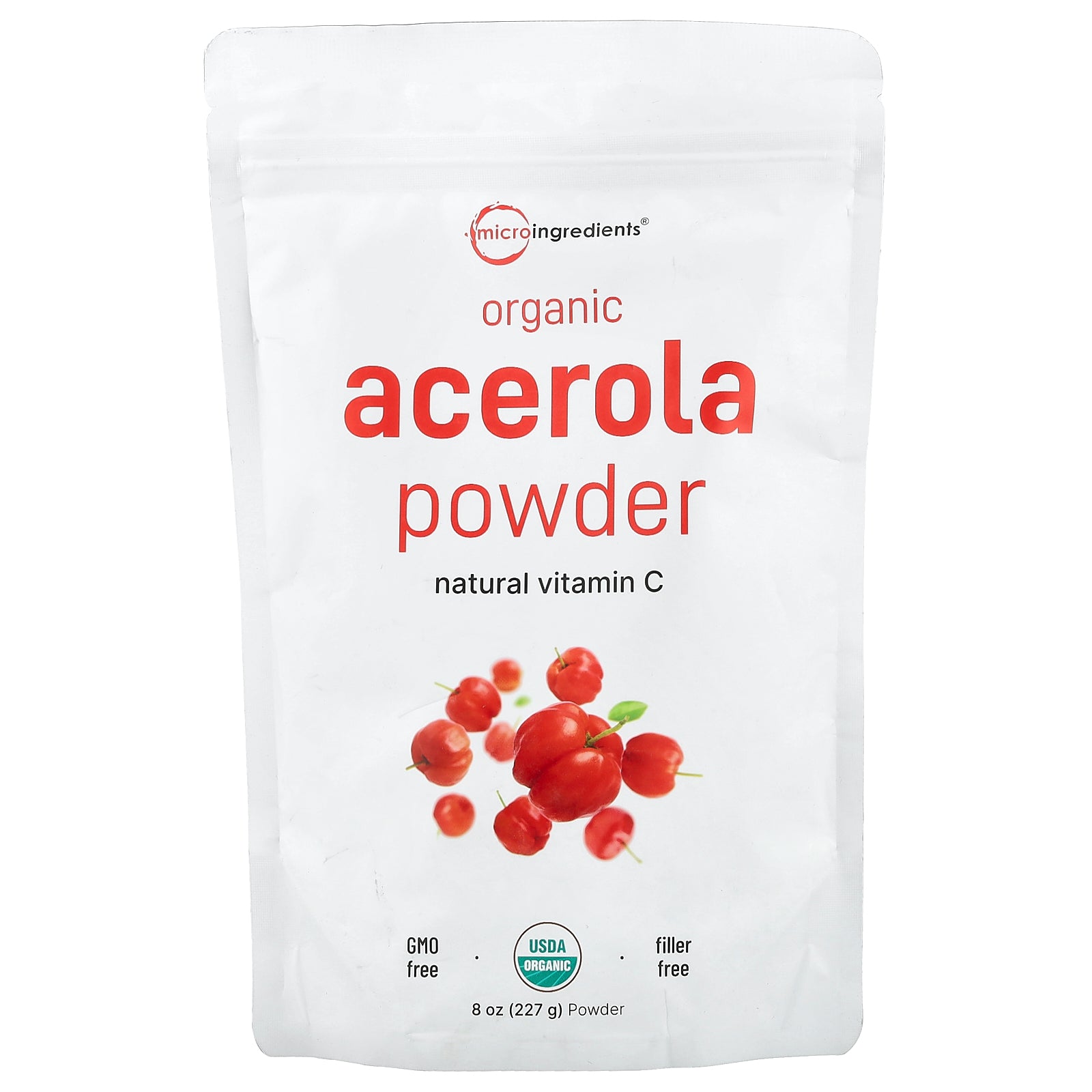 Foto 2 pulgar | Microingredientes Orgánicos En Polvo De Acerola 227 G - Venta Internacional.