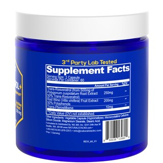 Foto 5 | Suplemento Natural Stacks Resveratrol 60 Capsulas - Venta Internacional