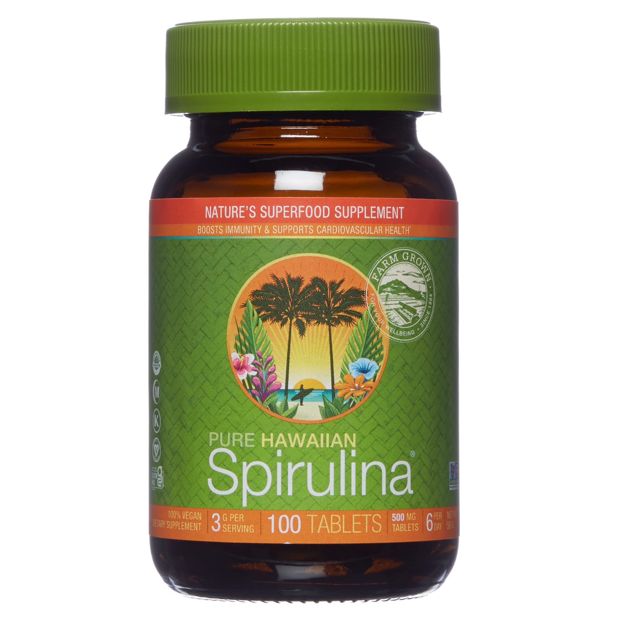 Foto 2 pulgar | Spirulina Nutrex 100 Tabletas-Venta Internacional
