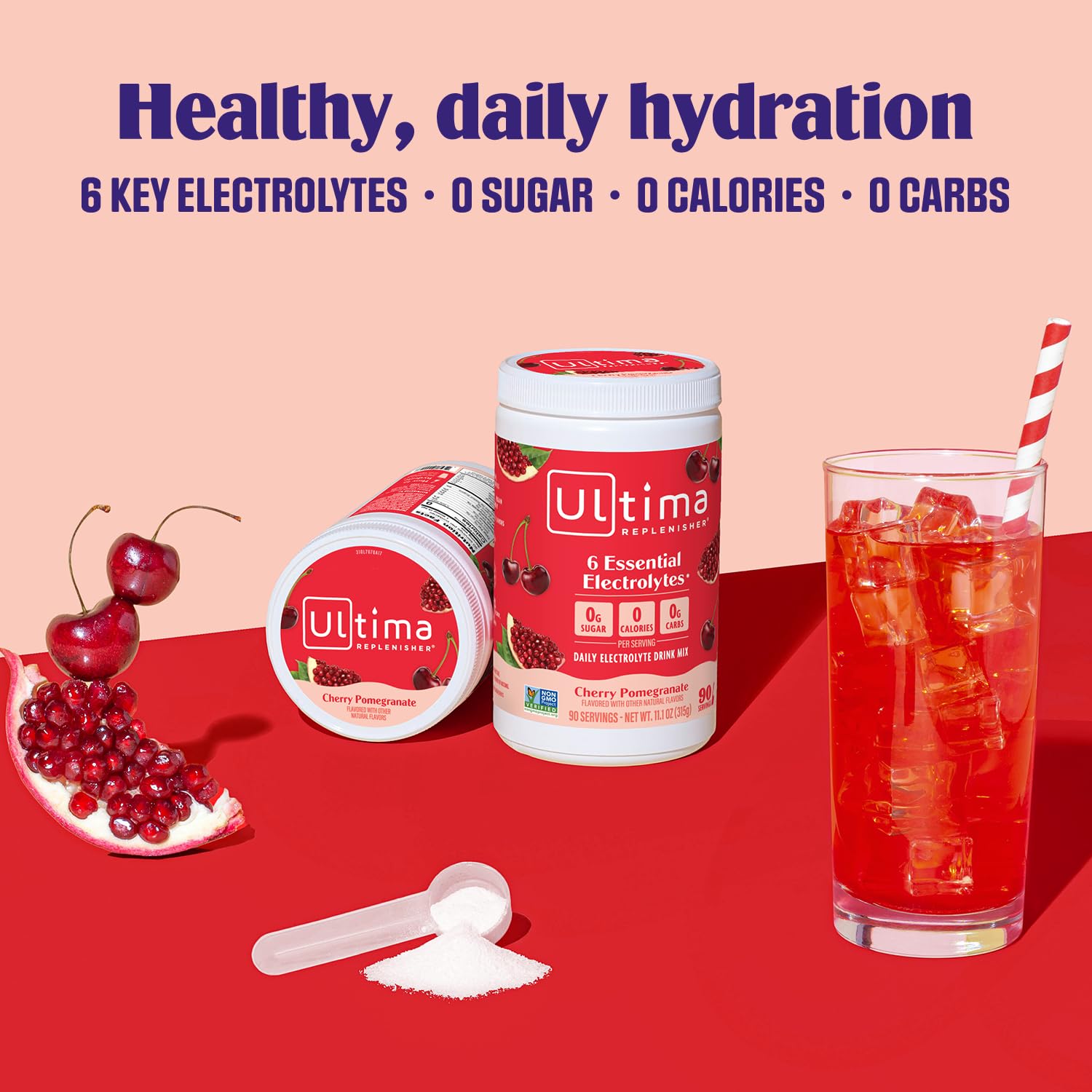 Foto 4 pulgar | Mezcla De Electrolitos En Polvo Ultima Replenisher Cherry - Venta Internacional.