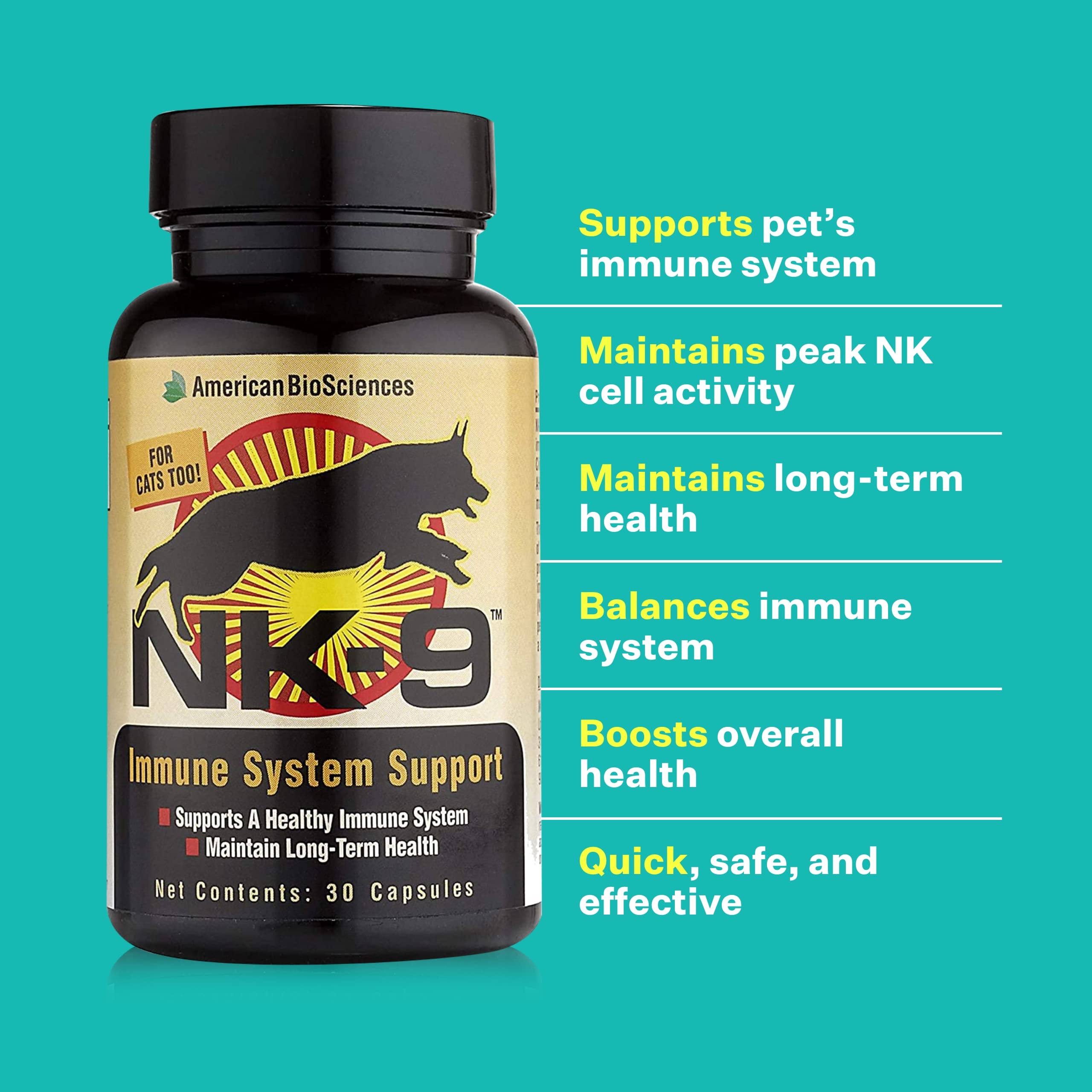 Foto 4 | Suplemento American Biosciences Nk-9 Ahcc Para Perros Y Gatos - Venta Internacional.
