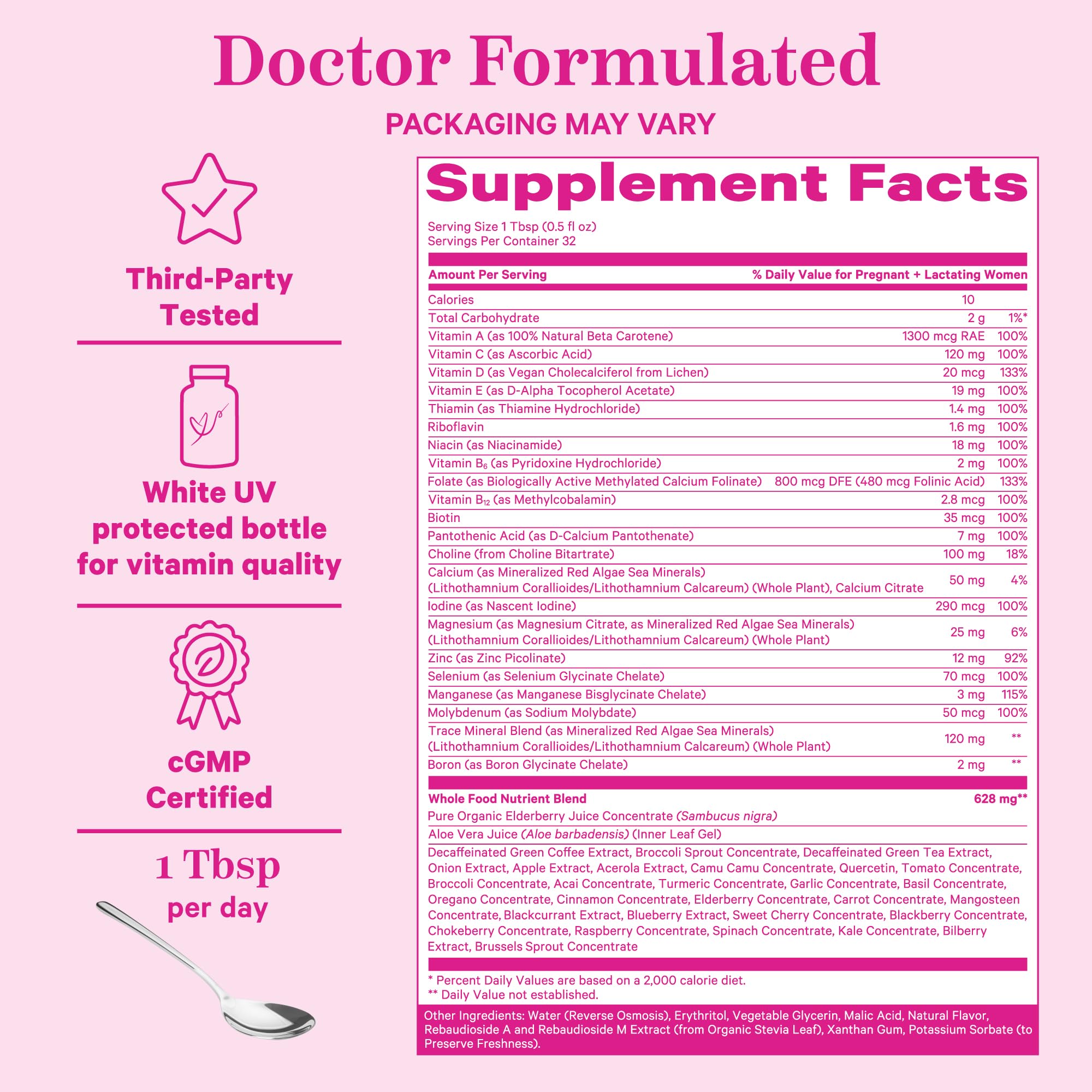 Foto 5 | Vitaminas Prenatales Líquidas Pink Stork Organic 32 Porciones - Venta Internacional.