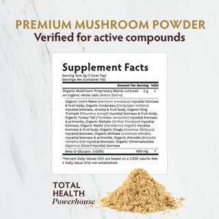 Foto 4 | Polvo De Hongos Tribe Organics Mushroom Golden Blend 200 G - Venta Internacional.