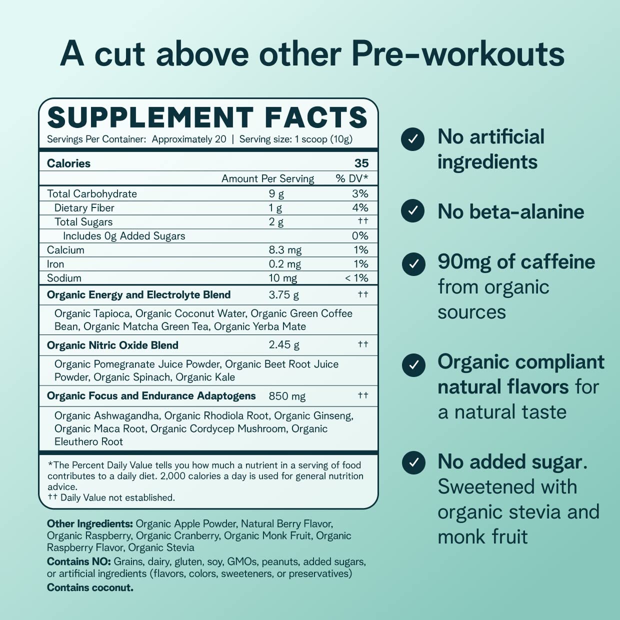 Foto 2 | Pre Workout Powder Ora Organic Renewable Energy Berry Beet - Venta Internacional.