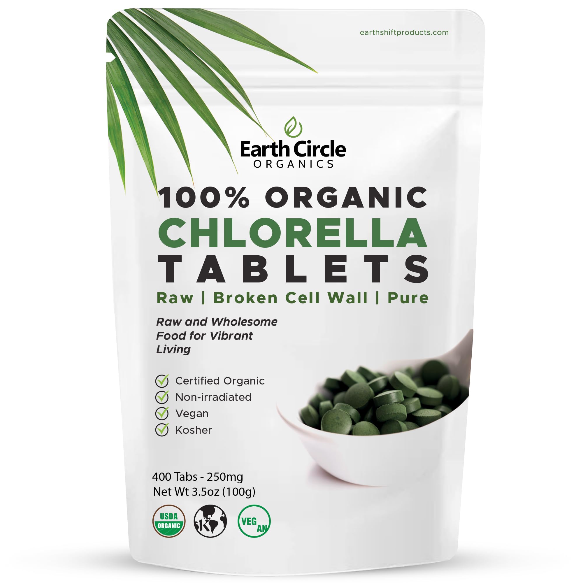 Foto 2 pulgar | Suplemento Clorella Earth Circle Organics 400 Capsulas - Venta Internacional