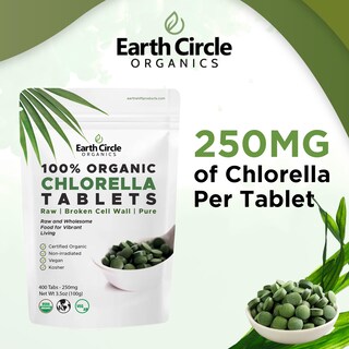 Foto 4 | Suplemento Clorella Earth Circle Organics 400 Capsulas - Venta Internacional