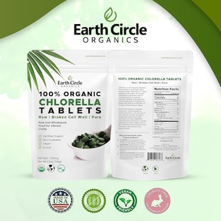 Foto 5 | Suplemento Clorella Earth Circle Organics 400 Capsulas - Venta Internacional