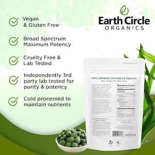 Foto 6 | Suplemento Clorella Earth Circle Organics 400 Capsulas - Venta Internacional