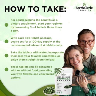 Foto 7 | Suplemento Clorella Earth Circle Organics 400 Capsulas - Venta Internacional