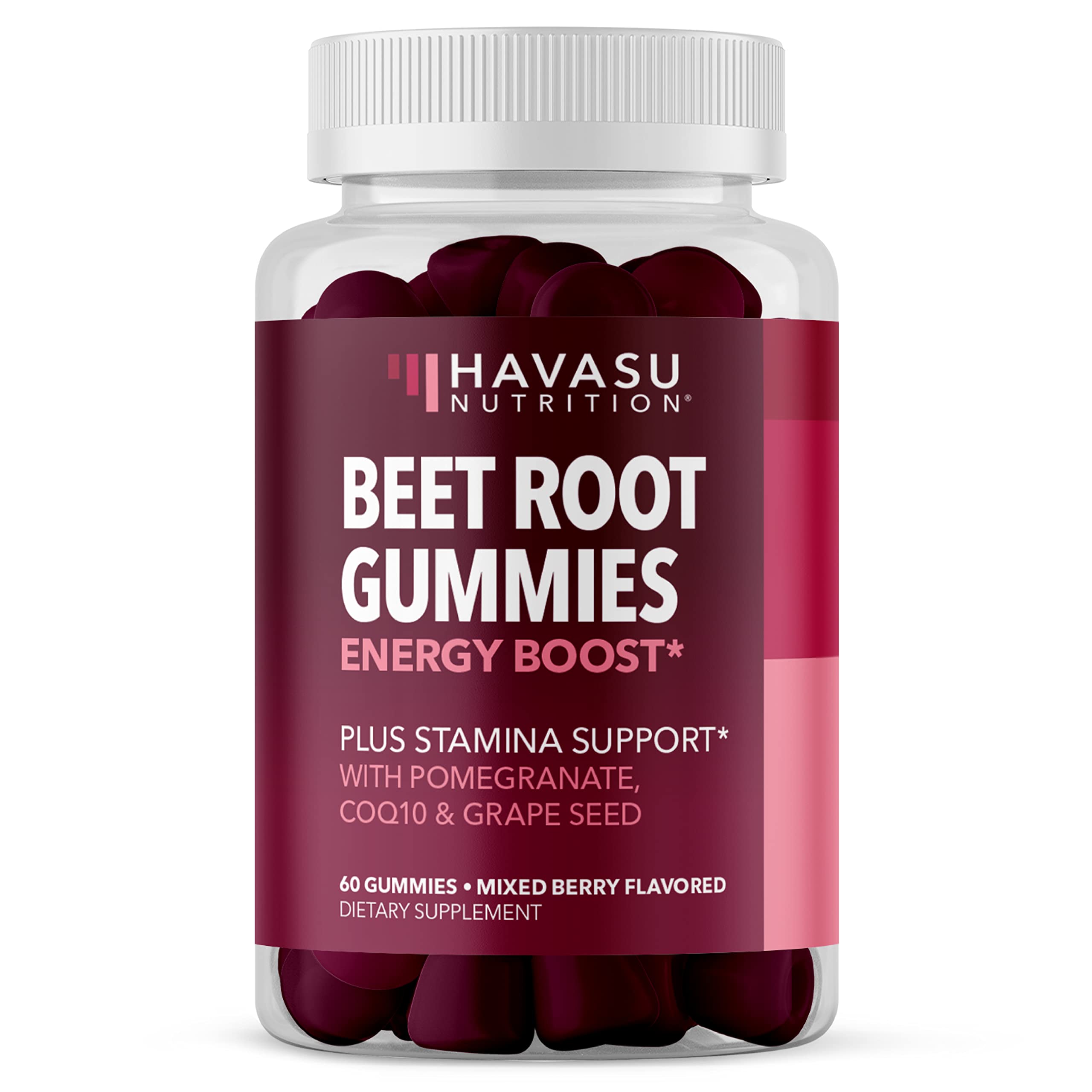 Foto 2 pulgar | Suplemento De Gomitas De Raíz De Remolacha De Havasu Nutrition Con 60 Gomitas De Coq10 - Venta Internacional.
